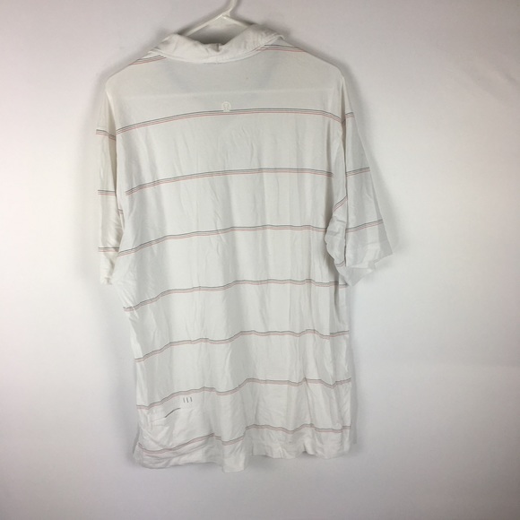 lululemon athletica White Striped Polo Shirt - Picture 4 of 8